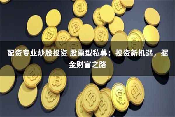 配资专业炒股投资 股票型私募：投资新机遇，掘金财富之路